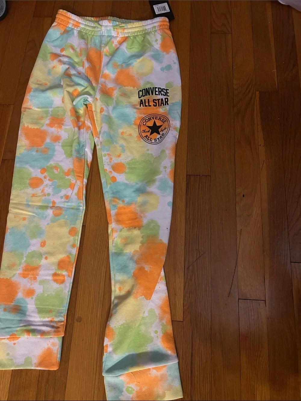 NWT Converse Tie-Dye Jogger Boys Pants size large 12-13 years lime rave retro